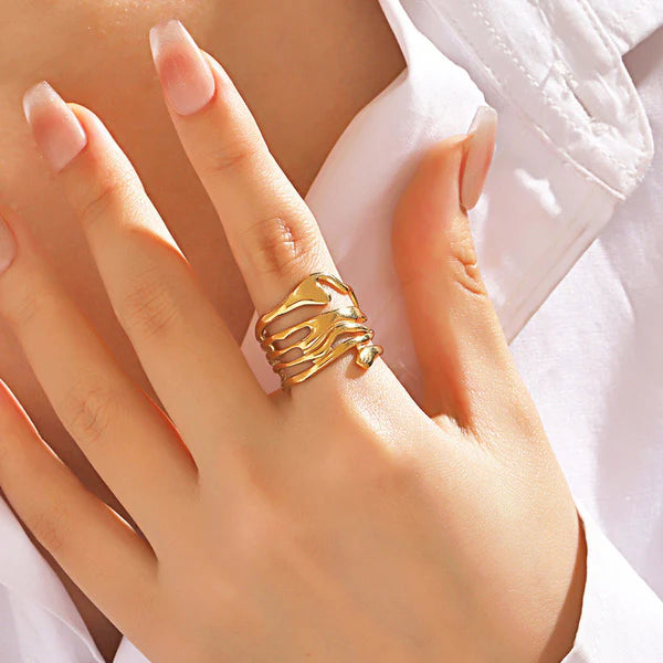 "Finger Ring" Ring- 18K Premium Gold Plated