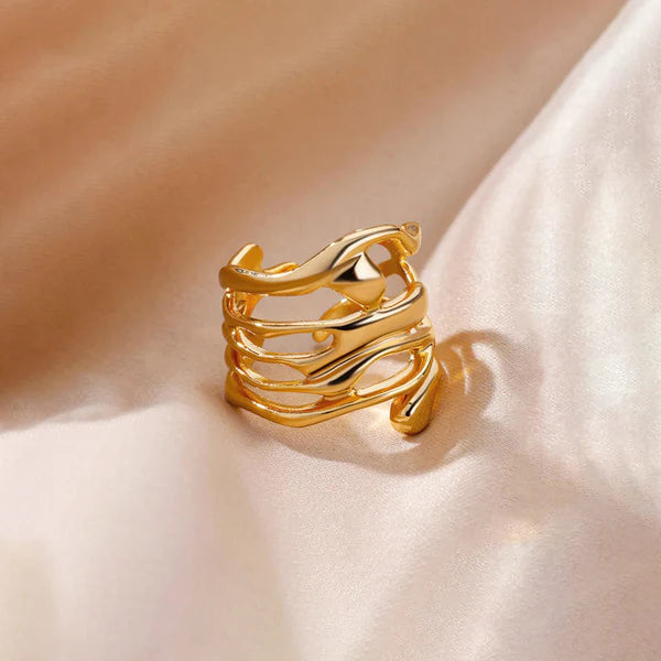 "Finger Ring" Ring- 18K Premium Gold Plated