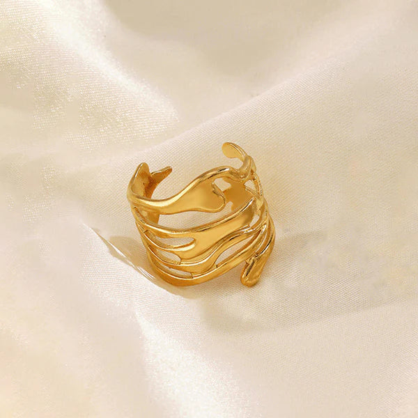 "Finger Ring" Ring- 18K Premium Gold Plated