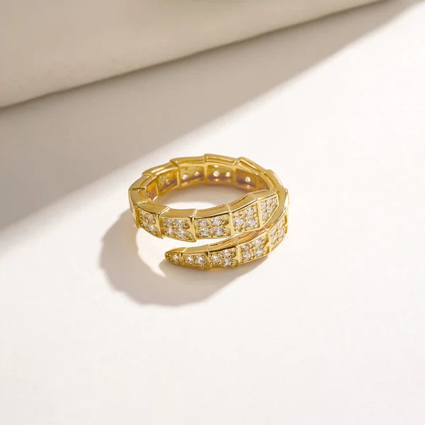 "Snake Themed" Ring- 18K Premium Gold Plated