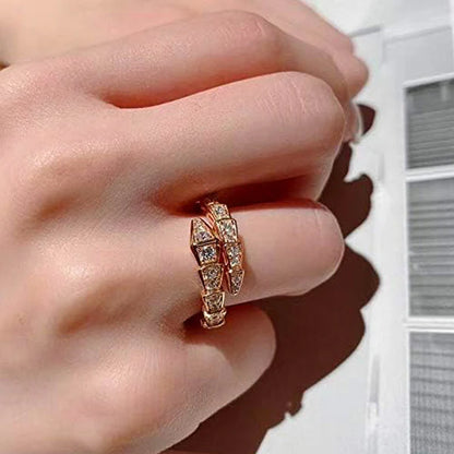 "Snake Themed" Ring- 18K Premium Gold Plated