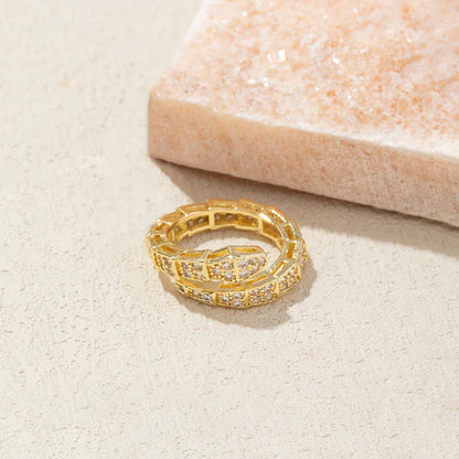 "Snake Themed" Ring- 18K Premium Gold Plated