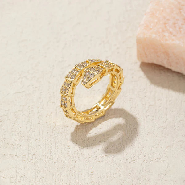 "Snake Themed" Ring- 18K Premium Gold Plated
