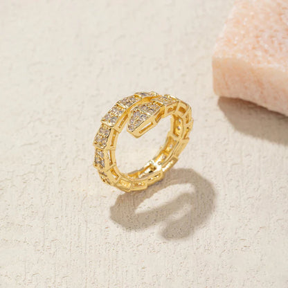 "Snake Themed" Ring- 18K Premium Gold Plated