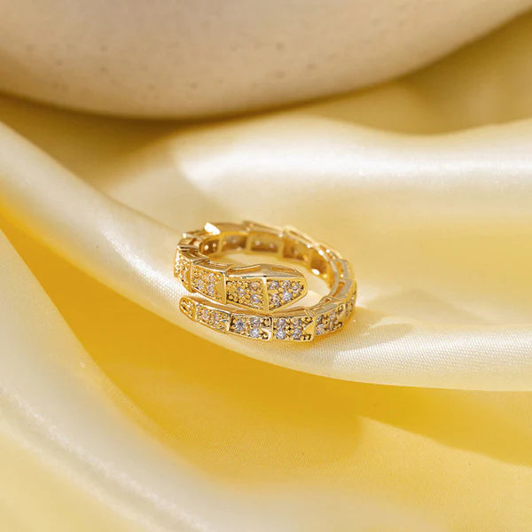 "Snake Themed" Ring- 18K Premium Gold Plated