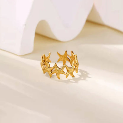 "Star Themed" Ring- 18K Premium Gold Plated