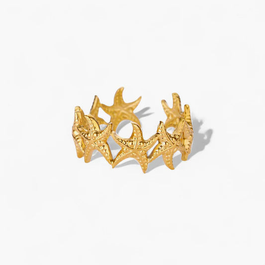 "Star Themed" Ring – 18K Premium Gold Plated