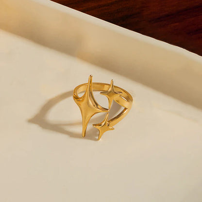 "Star Themed" Ring- 18K Premium Gold Plated