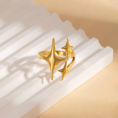 "Star Themed" Ring- 18K Premium Gold Plated