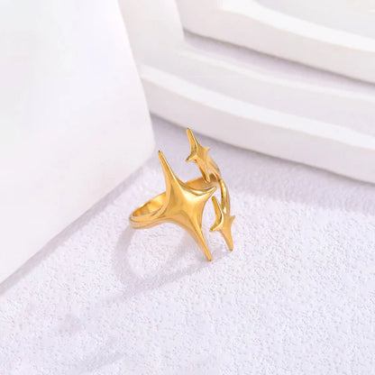 "Star Themed" Ring- 18K Premium Gold Plated