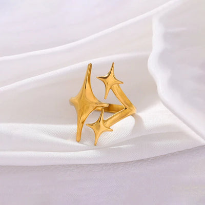 "Star Themed" Ring- 18K Premium Gold Plated