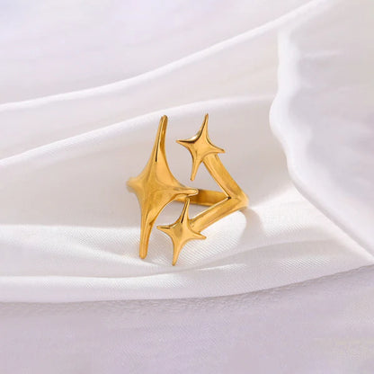 "Star Themed" Ring- 18K Premium Gold Plated