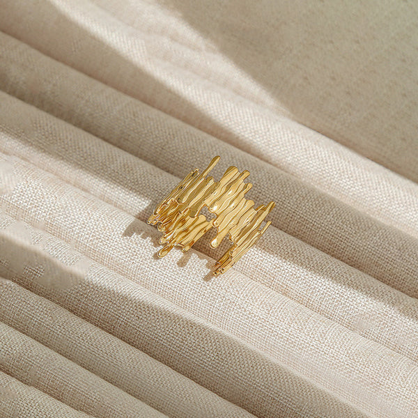 "Contemporary Adjustable" Ring- 18K Premium Gold Plated