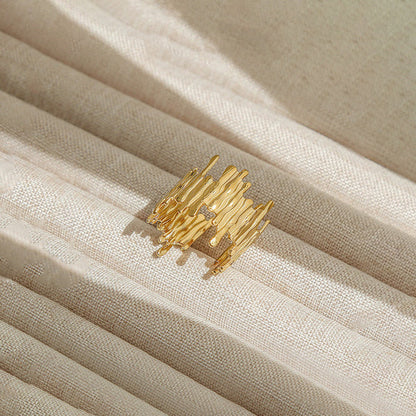 "Contemporary Adjustable" Ring- 18K Premium Gold Plated