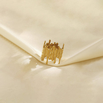 "Contemporary Adjustable" Ring- 18K Premium Gold Plated