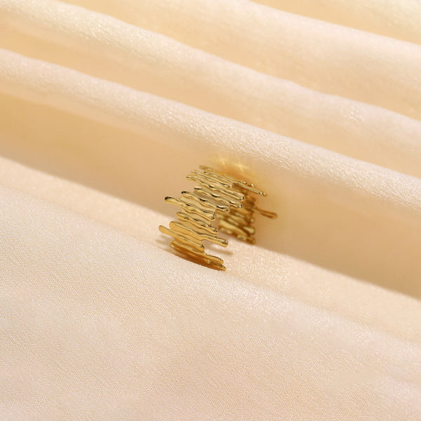 "Contemporary Adjustable" Ring- 18K Premium Gold Plated