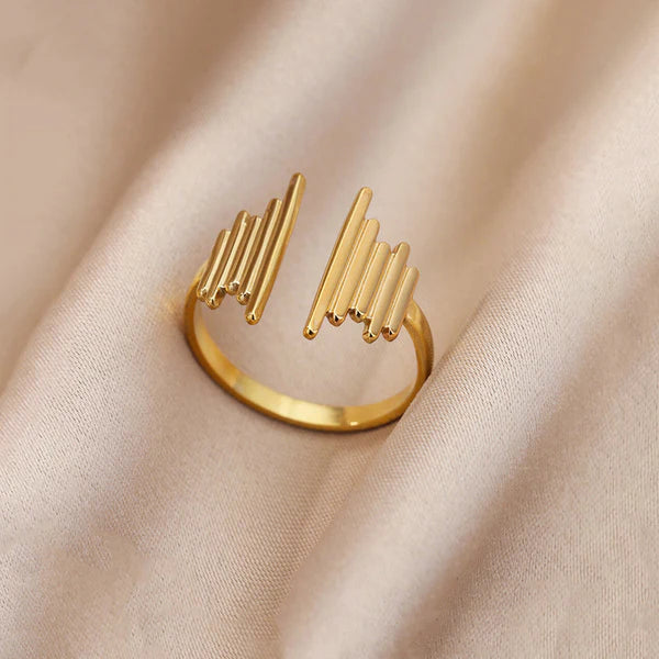 "Contemporary Adjustable" Ring- 18K Premium Gold Plated