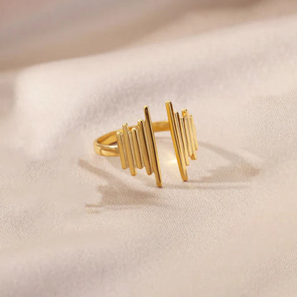 "Contemporary Adjustable" Ring- 18K Premium Gold Plated