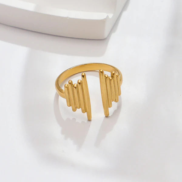 "Contemporary Adjustable" Ring- 18K Premium Gold Plated