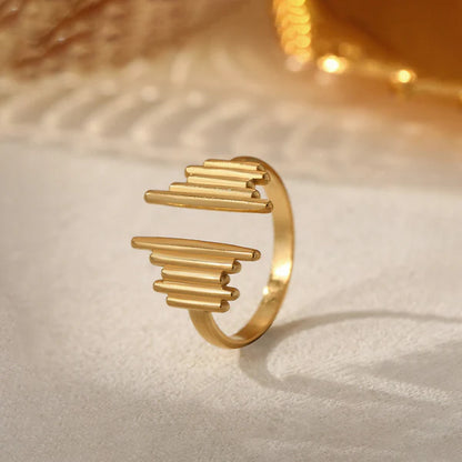 "Contemporary Adjustable" Ring- 18K Premium Gold Plated