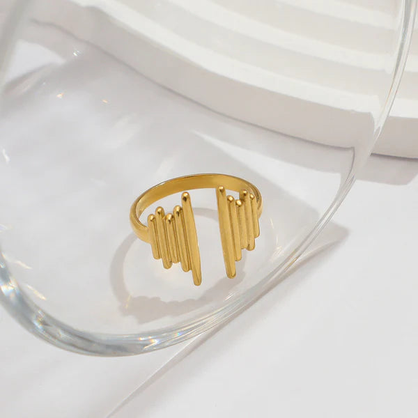 "Contemporary Adjustable" Ring- 18K Premium Gold Plated