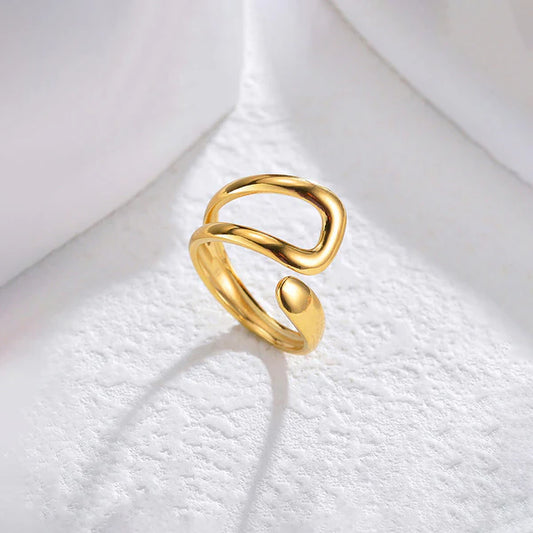 Bold Contemporary Adjustable Ring by Catwalk Hub
