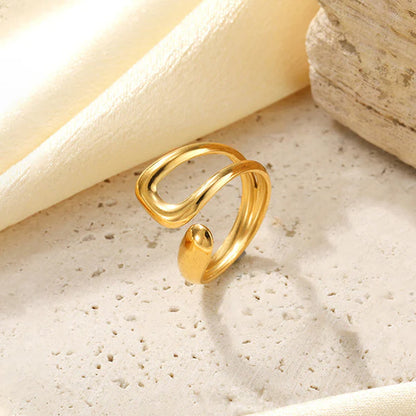"Contemporary Adjustable Finger" Ring- 18K Premium Gold Plated
