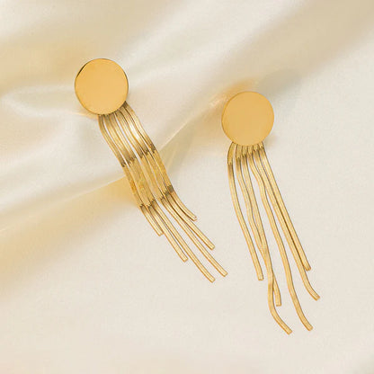 "Geometric Statement Tassel" Earring- 18K Premium Gold Plated