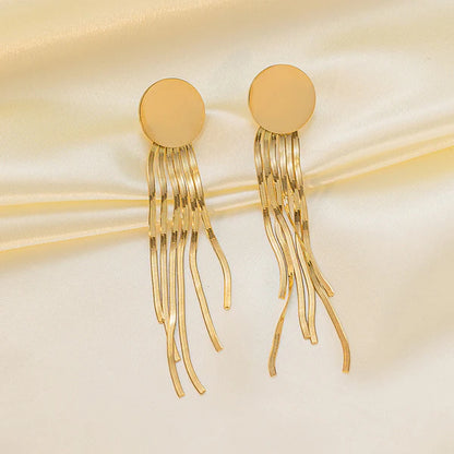 "Geometric Statement Tassel" Earring- 18K Premium Gold Plated