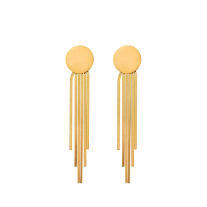 "Geometric Statement Tassel" Earring- 18K Premium Gold Plated