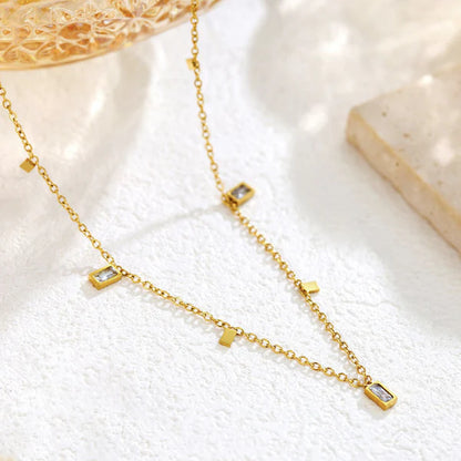 "Gold-Toned Geometric" Necklace- 18K Premium Gold Plated