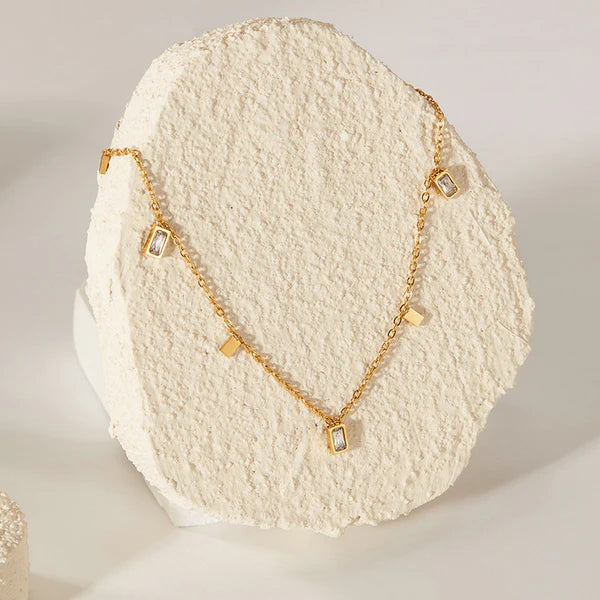 "Gold-Toned Geometric" Necklace- 18K Premium Gold Plated