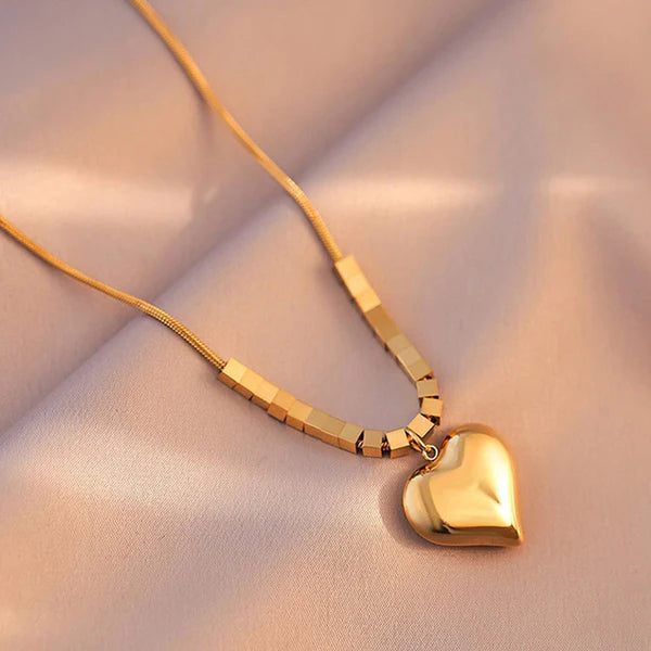"Heart Themed Pendant" Necklace- 18K Premium Gold Plated