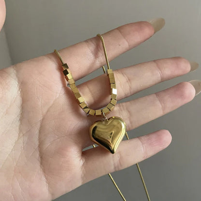 "Heart Themed Pendant" Necklace- 18K Premium Gold Plated
