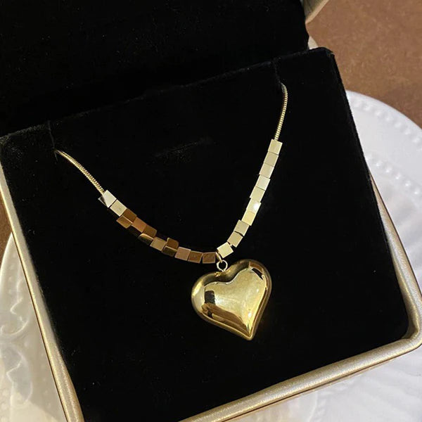 "Heart Themed Pendant" Necklace- 18K Premium Gold Plated