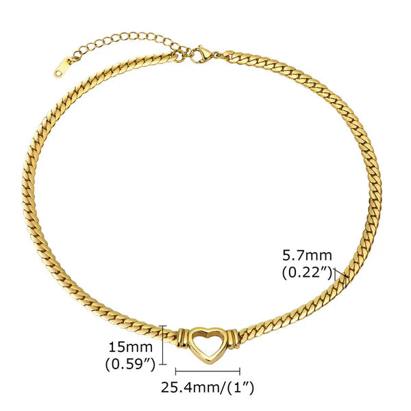 "Heart Themed" Necklace – 18K Premium Gold Plated