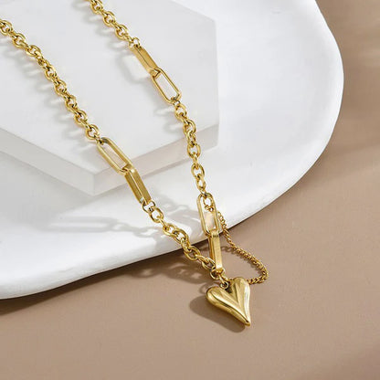 "Heart Themed Rope Chain" Necklace- 18K Premium Gold Plated