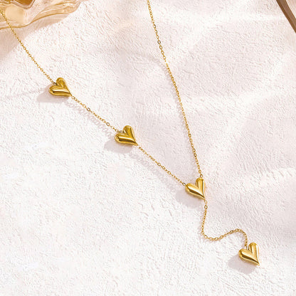 "Heart Themed Long" Necklace- 18K Premium Gold Plated