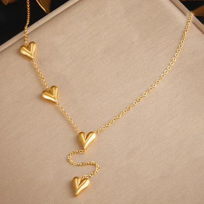 "Heart Themed Long" Necklace- 18K Premium Gold Plated
