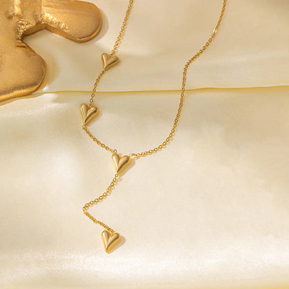 "Heart Themed Long" Necklace- 18K Premium Gold Plated