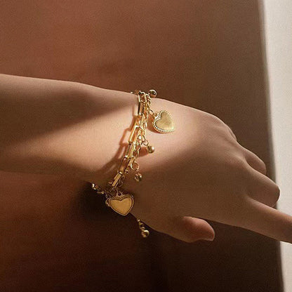 "Heart themed Wraparound" Bracelet- 18K Premium Gold Plated