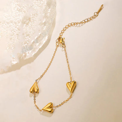 "Heart Themed" Bracelet- 18K Premium Gold Plated