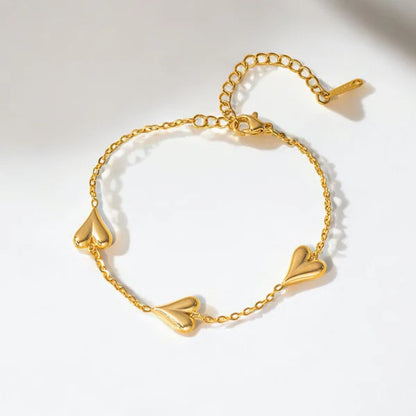 "Heart Themed" Bracelet- 18K Premium Gold Plated