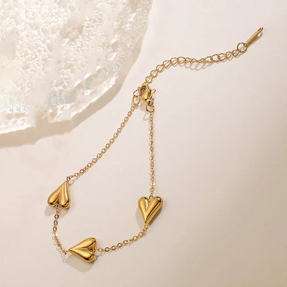 "Heart Themed" Bracelet- 18K Premium Gold Plated