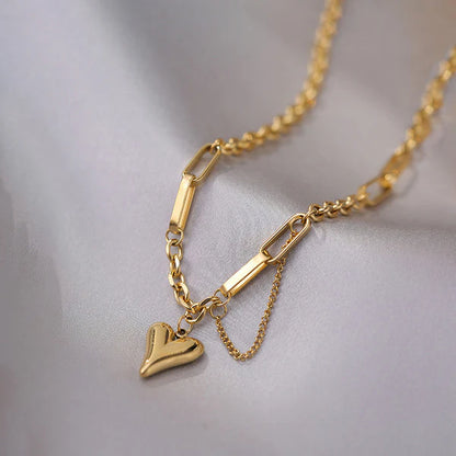 "Heart Themed Charm" Bracelet- 18K Premium Gold Plated