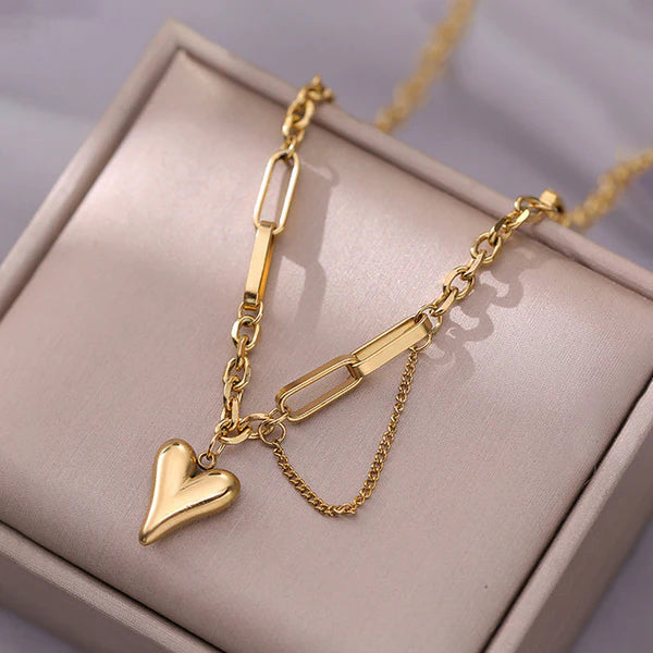 "Heart Themed Charm" Bracelet- 18K Premium Gold Plated