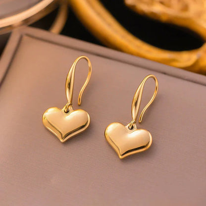 "Heart Themed Drop" Earrings- 18K Premium Gold Plated