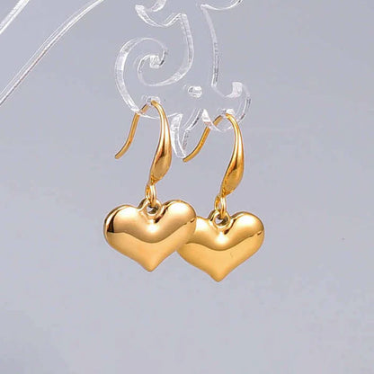 "Heart Themed Drop" Earrings- 18K Premium Gold Plated