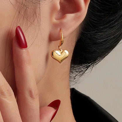 "Heart Themed Drop" Earrings- 18K Premium Gold Plated