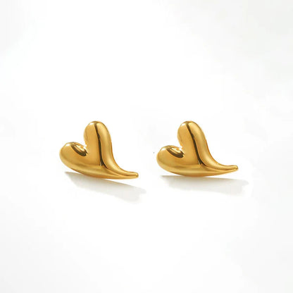 "Heart Themed Stud" Earrings- 18K Premium Gold Plated